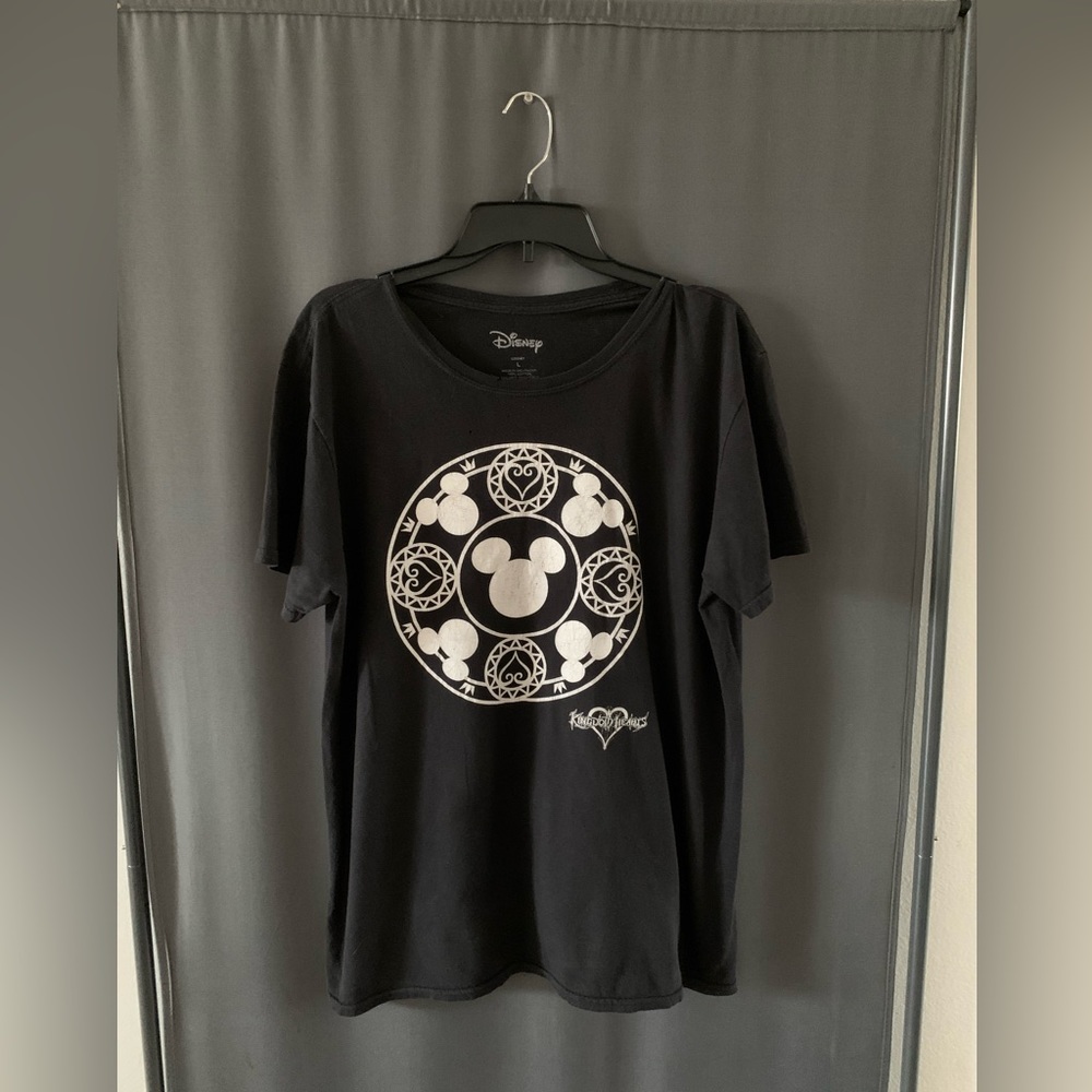 Disney Kingdom Of Heart Mickey Mouse Logo | Large | Black
